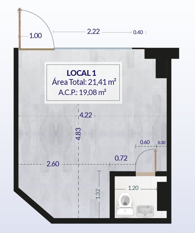Local 1 Meridiano Express Caoba en arriendo, Mosquera